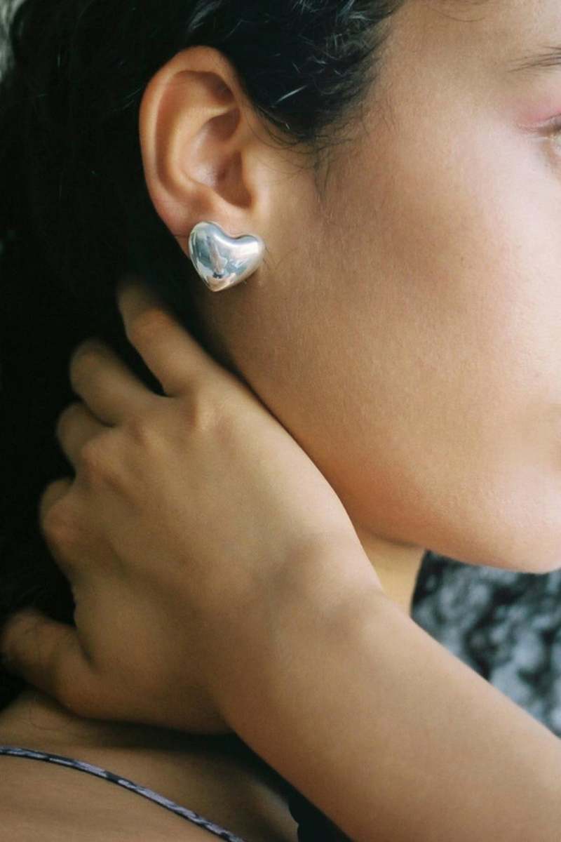 Annika Inez Small Voluptuous Heart Earrings | Garmentory