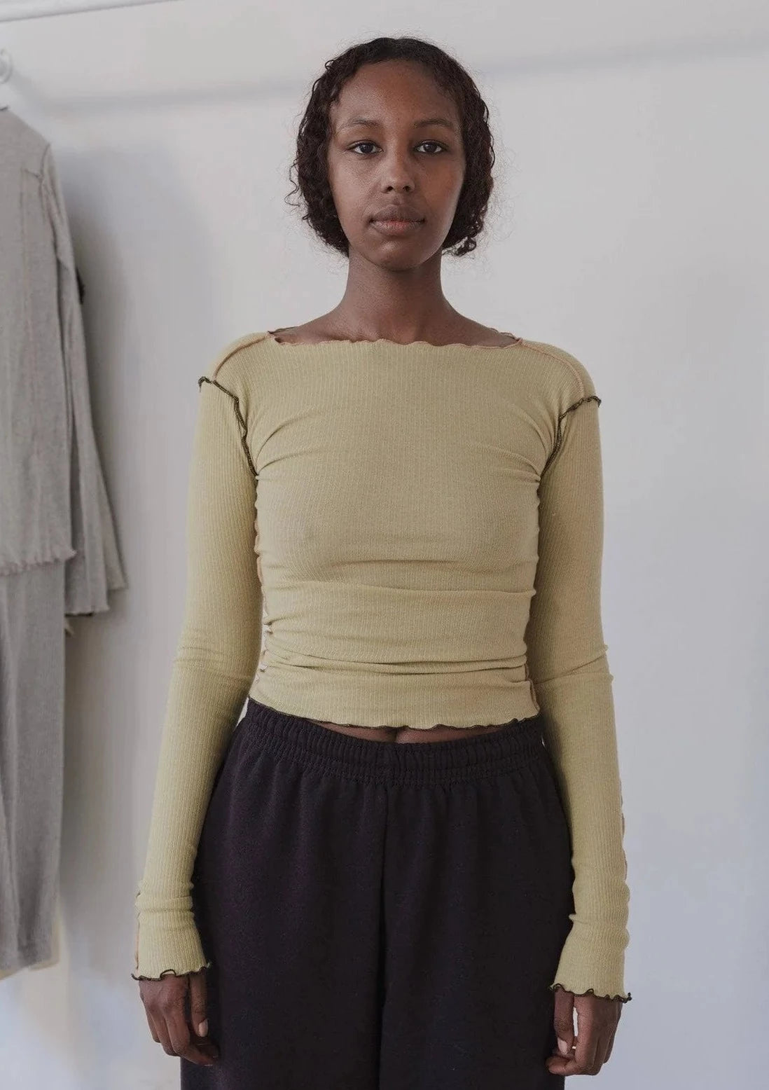 Baserange Vein Longsleeve - Sage Green | Garmentory