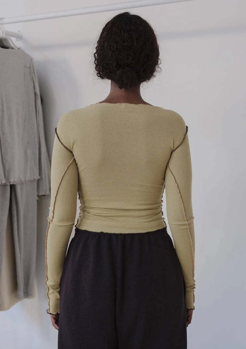 Baserange Vein Longsleeve - Sage Green | Garmentory