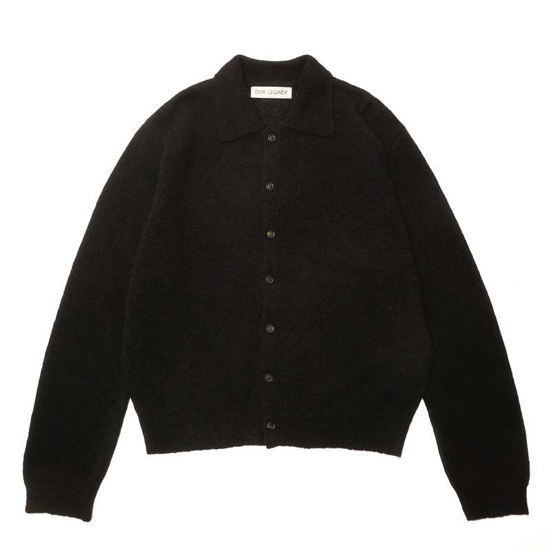 Our Legacy Fuzzy Alpaca Evening Polo - Black | Garmentory