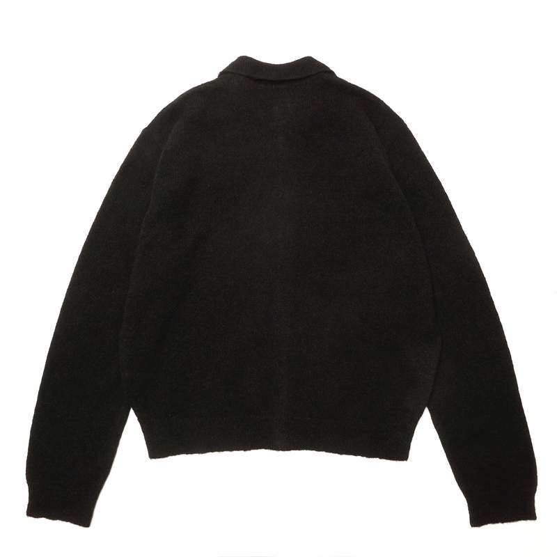 Our Legacy Fuzzy Alpaca Evening Polo - Black | Garmentory