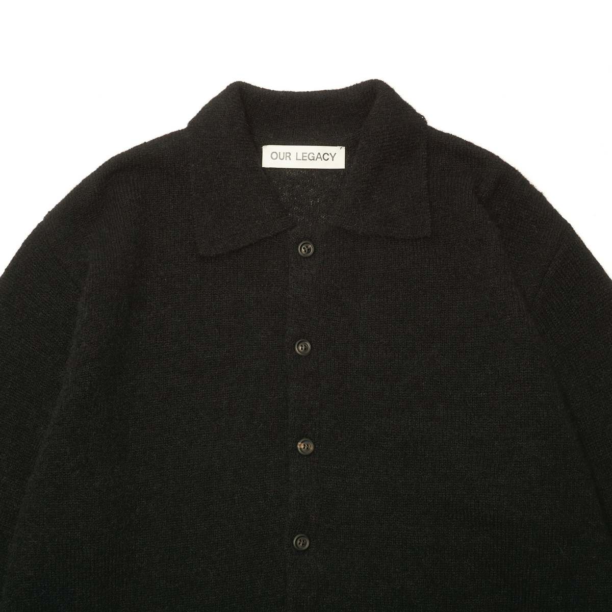 Our Legacy Fuzzy Alpaca Evening Polo - Black | Garmentory