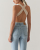 Saint Body Cross Cut Bodysuit - Beige - Thumbnail 1