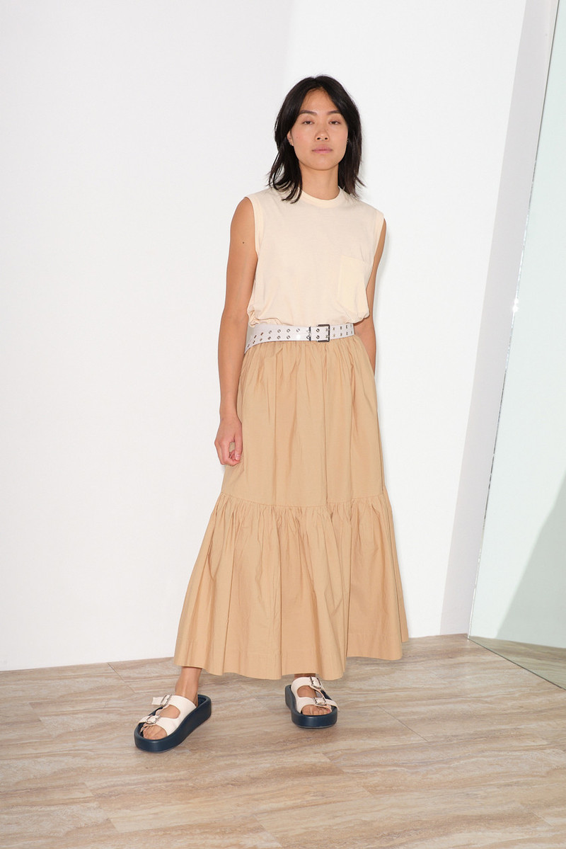 [GANNI] ガニー ロングスカートMAXI FLOUNCE SKIRT GANNI/ガニー】 Sheer Voile Maxi Flounce Skirt（ロング