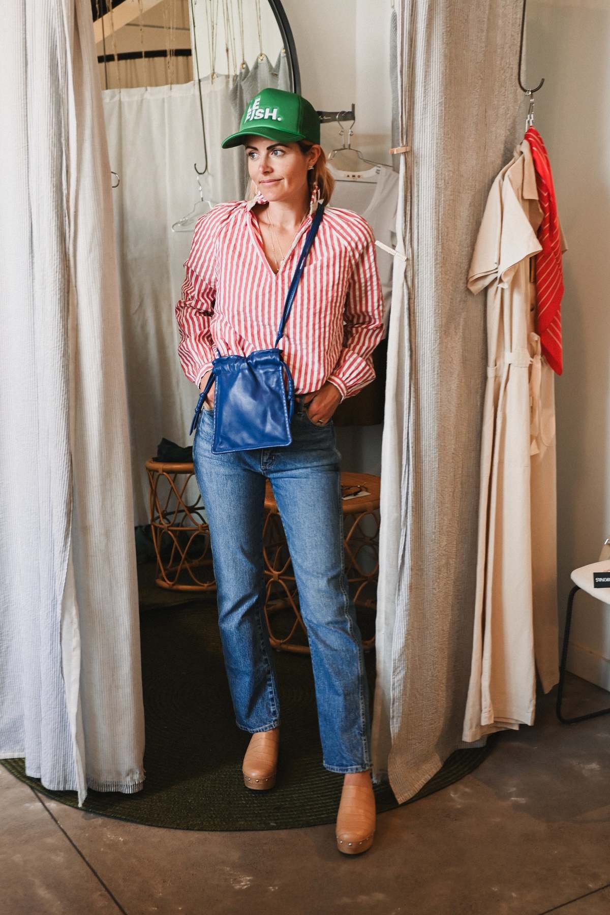 A Shirt Thing Josephine Top - Red Stripe - Image 1 of 3