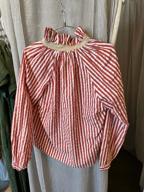 A Shirt Thing Josephine Top - Red Stripe