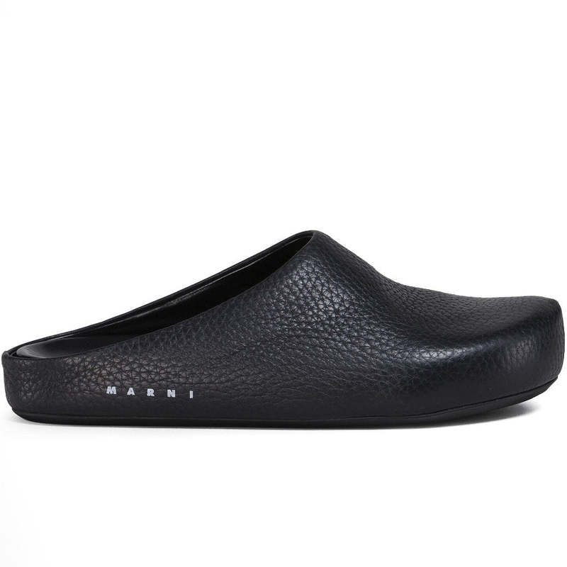 【関税込み】Fussbett Slides in Black Leather Men's Shoes | Marni tie-fastening sleeveless top | Marni