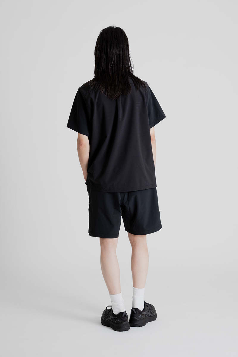 【CAYL】 stripe logo short sleeve / black CAYL EQ Hybrid Short Sleeve Shirt - Black | Garmentory
