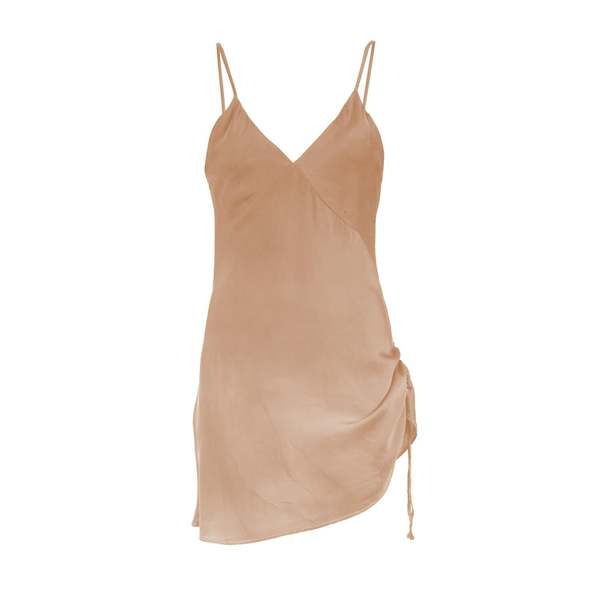 nude mini slip dress PQ Swim Luxe Layers Nude Slip Dress / Nude