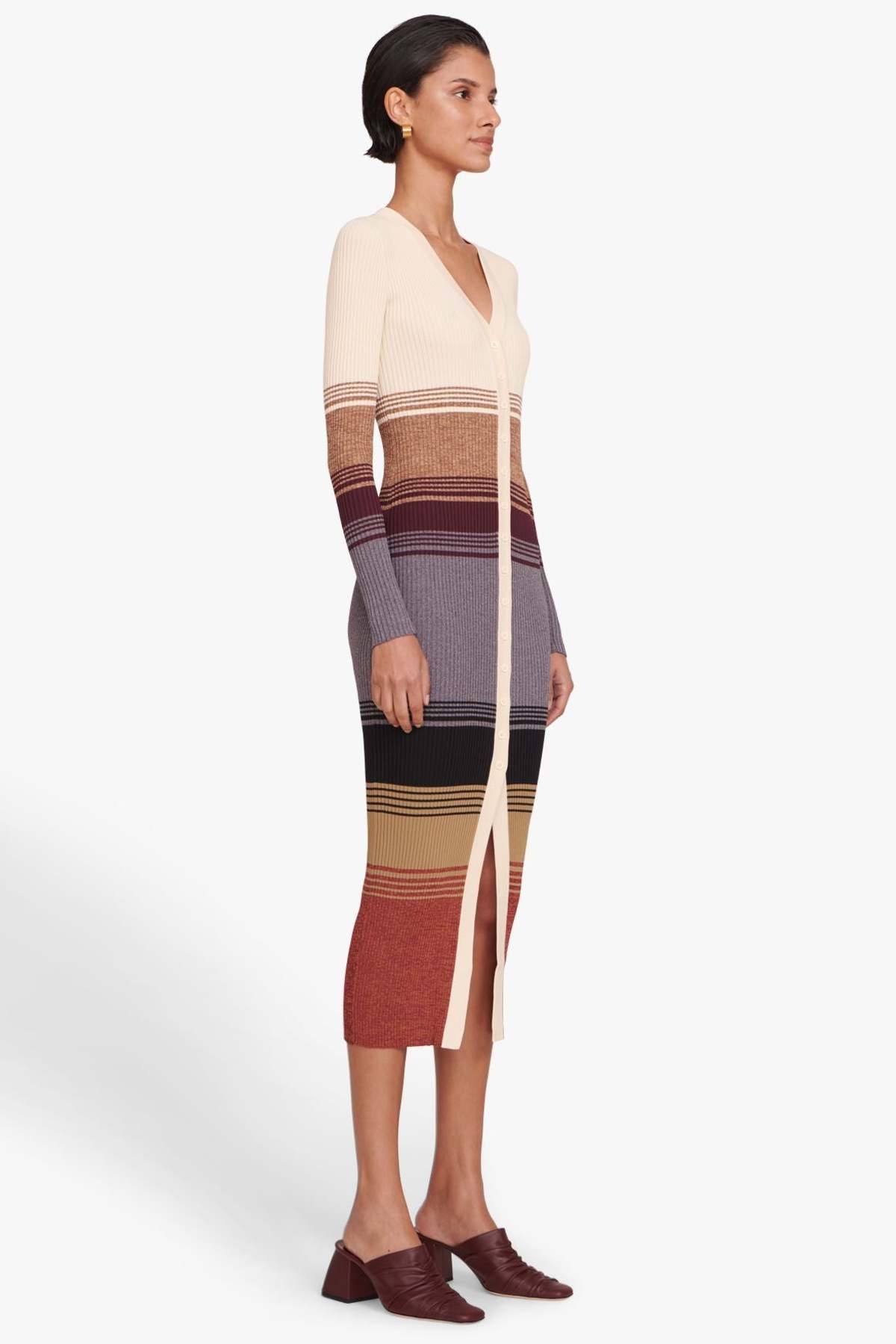 Fashion Staud Sweater Dress Staud Charade Rouge Sleeveless Cable Knit Mini  Dress