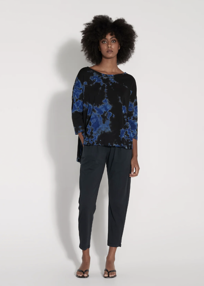 Raquel Allegra Cocoon T-Shirt Black/Indigo Garmentory