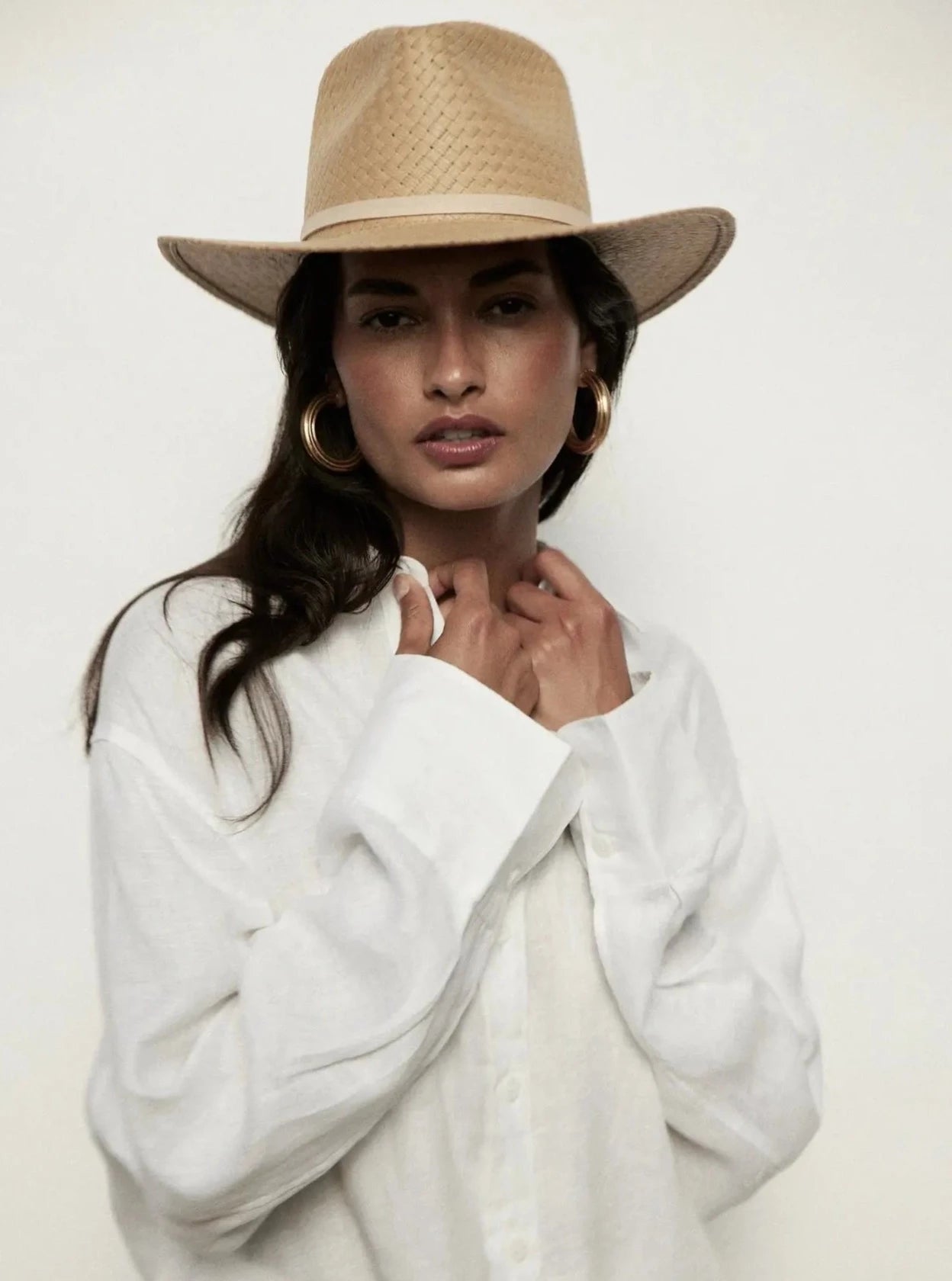 Janessa Leone BRANDIE PACKABLE WOVEN HAT - natural | Garmentory display picture 1
