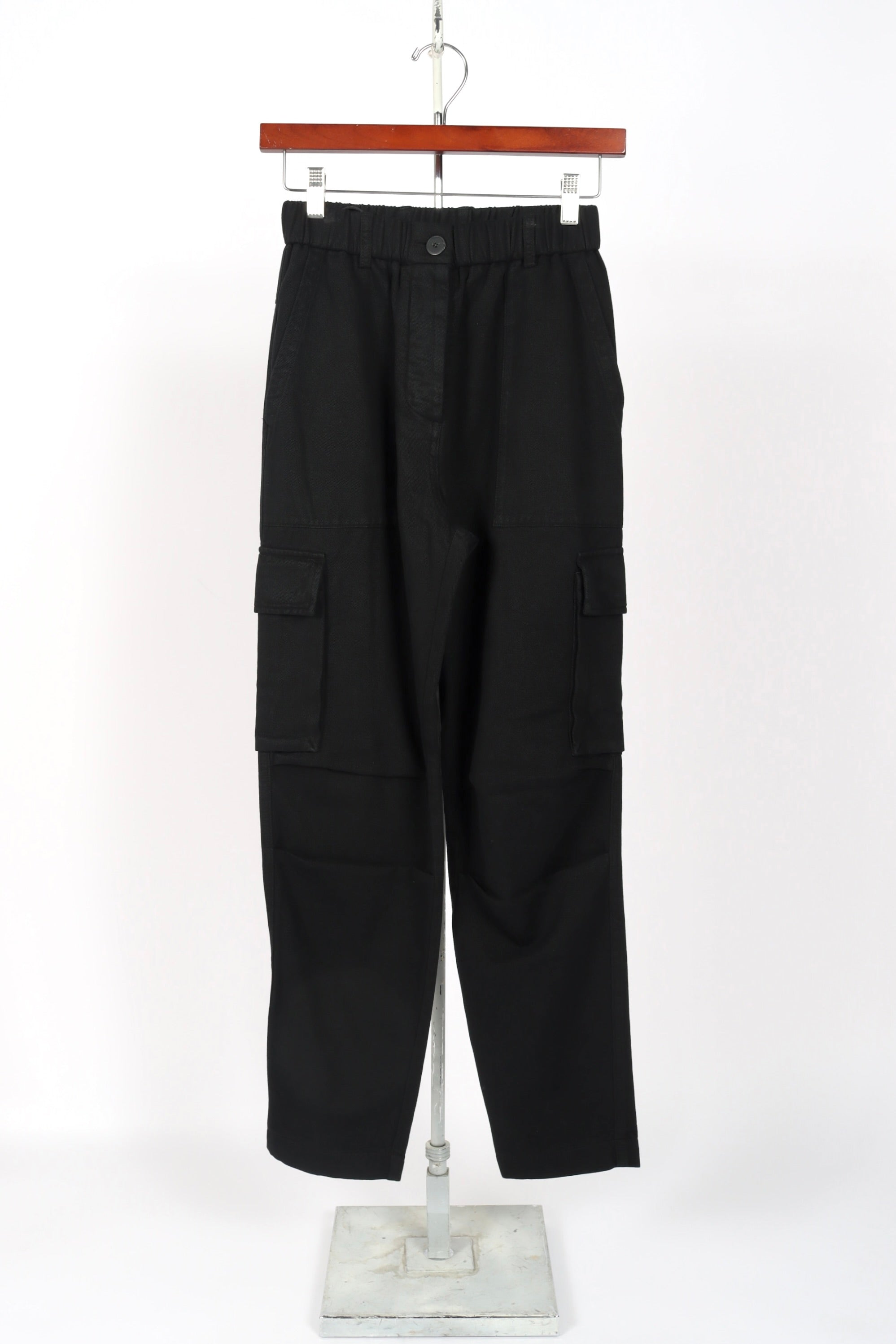 Forte Forte Frosted Cotton Twill Cargo Pants Noir Garmentory