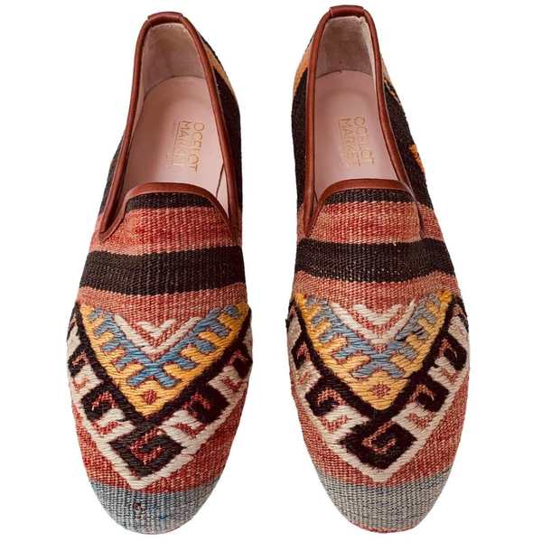 Ocelot Market Turkish Kilim Loafers - Silver/Gold | Garmentory display picture 3