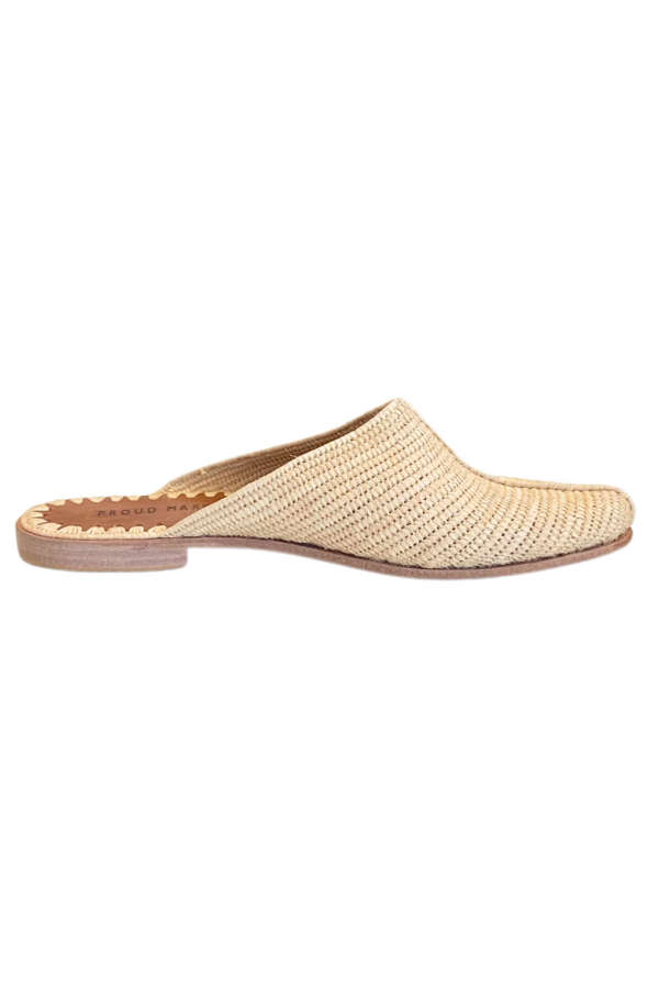 Proud Mary Footwear Raffia Closed-Toe Slide