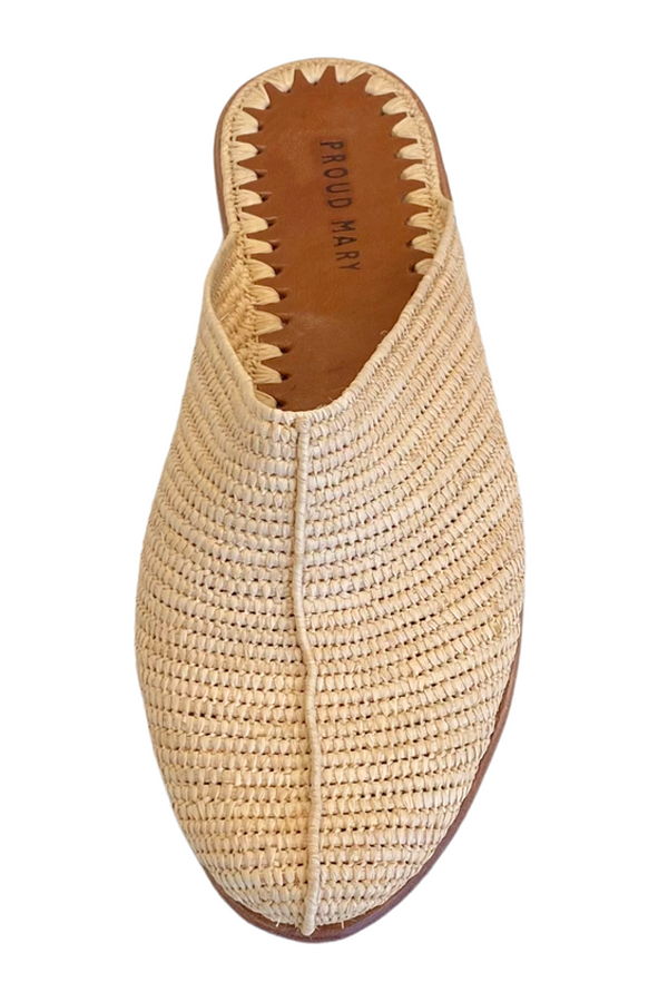 Proud Mary Footwear Raffia Closed-Toe Slide