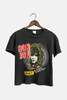 MadeWorn Bon Jovi Crop Tee - Coal Pigment - Thumbnail 1