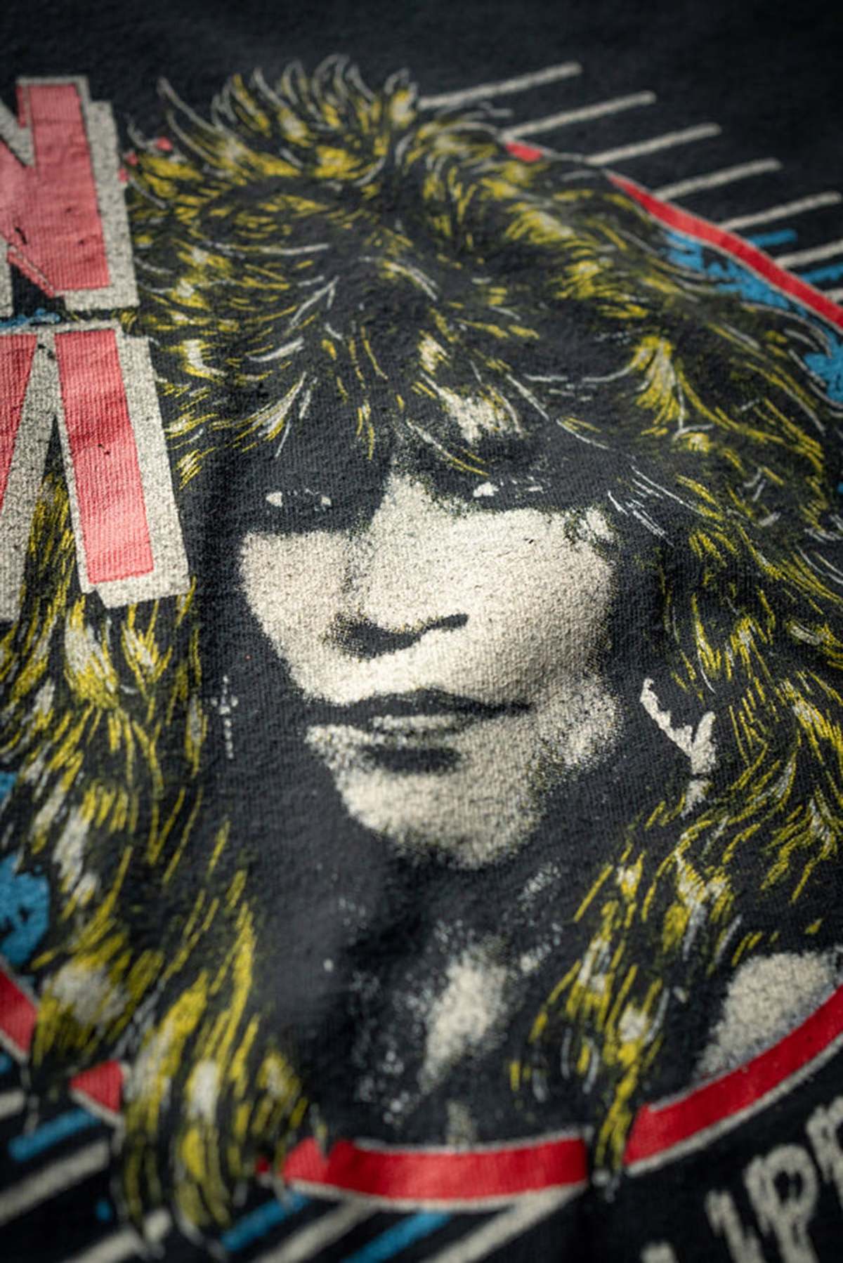 MadeWorn Bon Jovi Crop Tee - Coal Pigment - Image 2 of 5