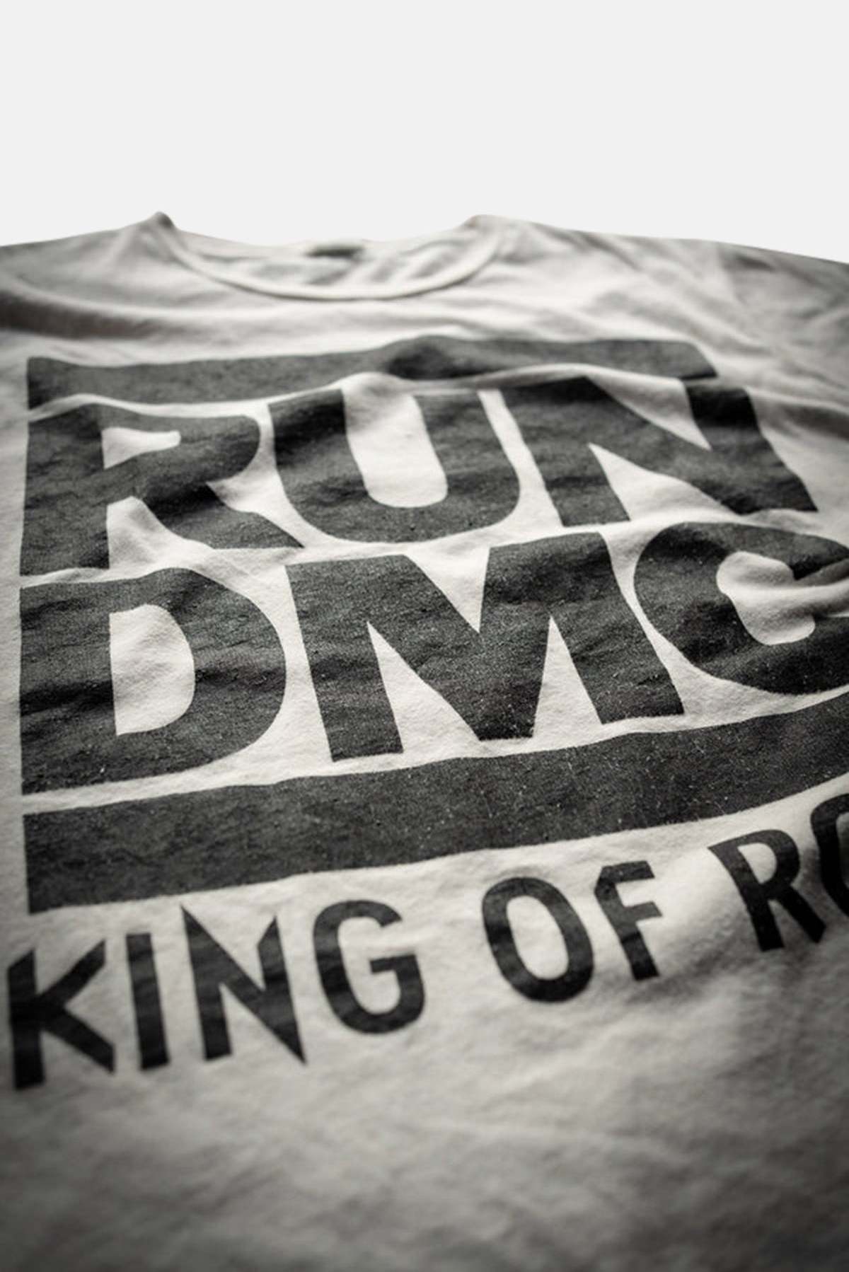 MadeWorn Run DMC King Of Rock Oversized Tee - Vintage White 
