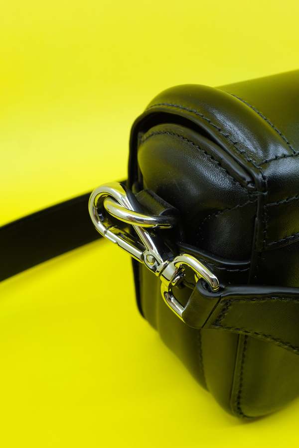 Lemaire Glossy Leather Ransel Mini Satchel - Black | Garmentory