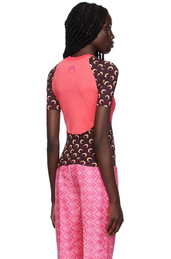 Marine Serre Paneled T-Shirt - Pink | Garmentory