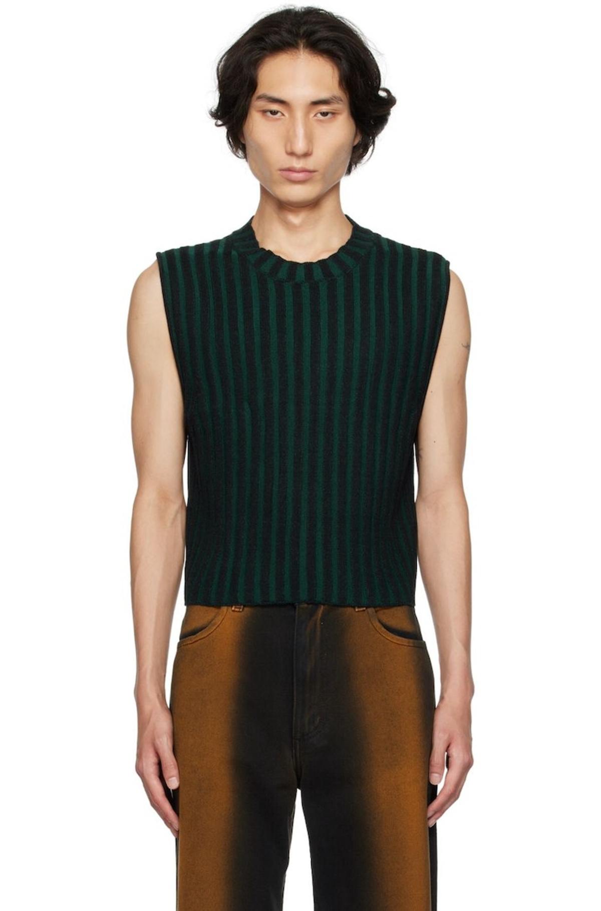 ECKHAUS LATTA Black & Green Keyboard Vest - Spearmint | Garmentory