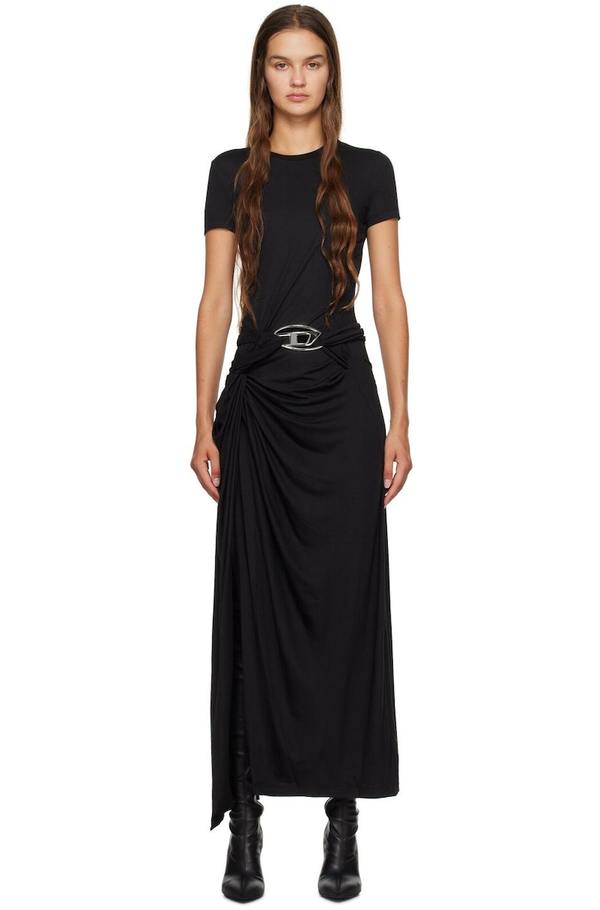 DIESEL D-Rowy Maxi Dress - Black | Garmentory DIESEL D-Rowy Maxi Dress - Black | Garmentory