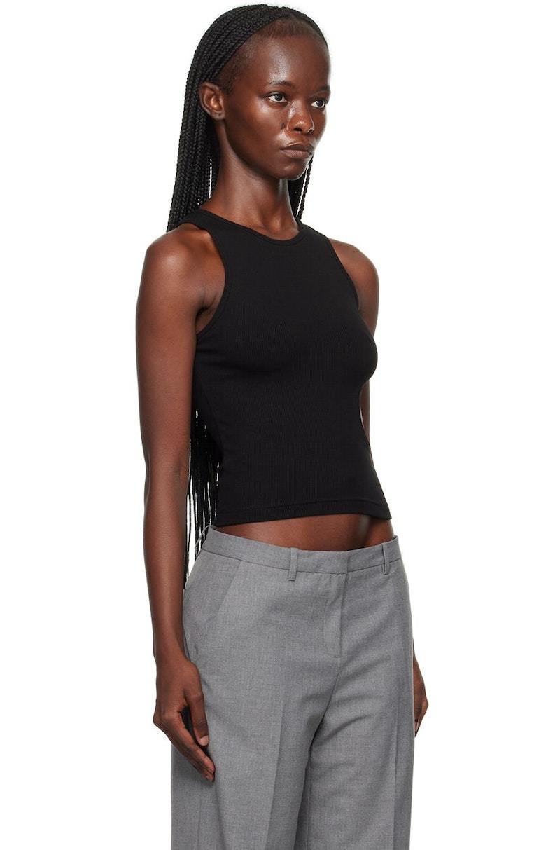 Sandy Liang Slight Tank Top - Black | Garmentory