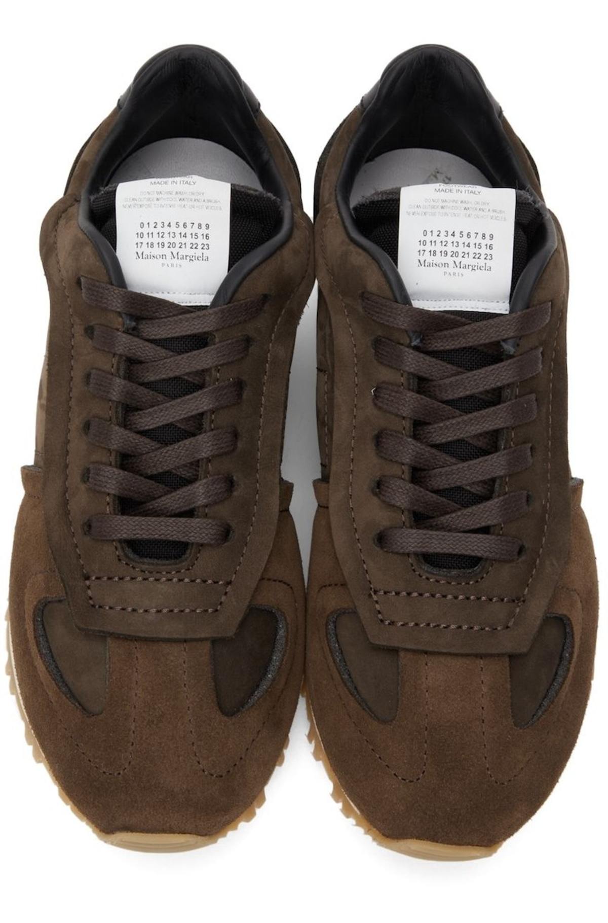 Maison Margiela Retro Runner Sneakers - Brown | Garmentory