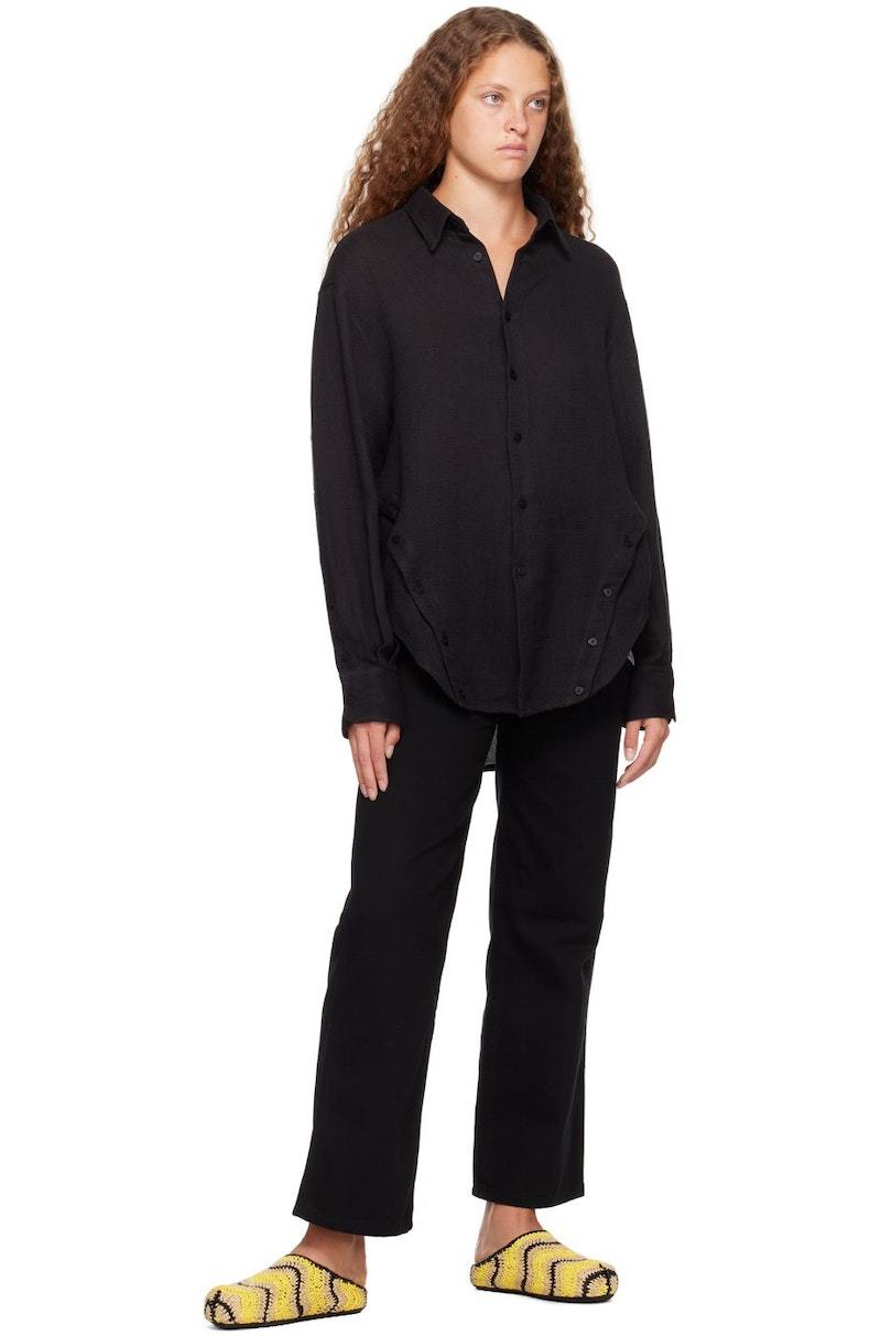 ECKHAUS LATTA Button Down Shirt - Black | Garmentory