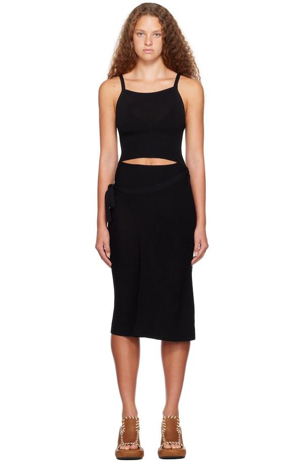 ECKHAUS LATTA Club Midi Dress - Black | Garmentory