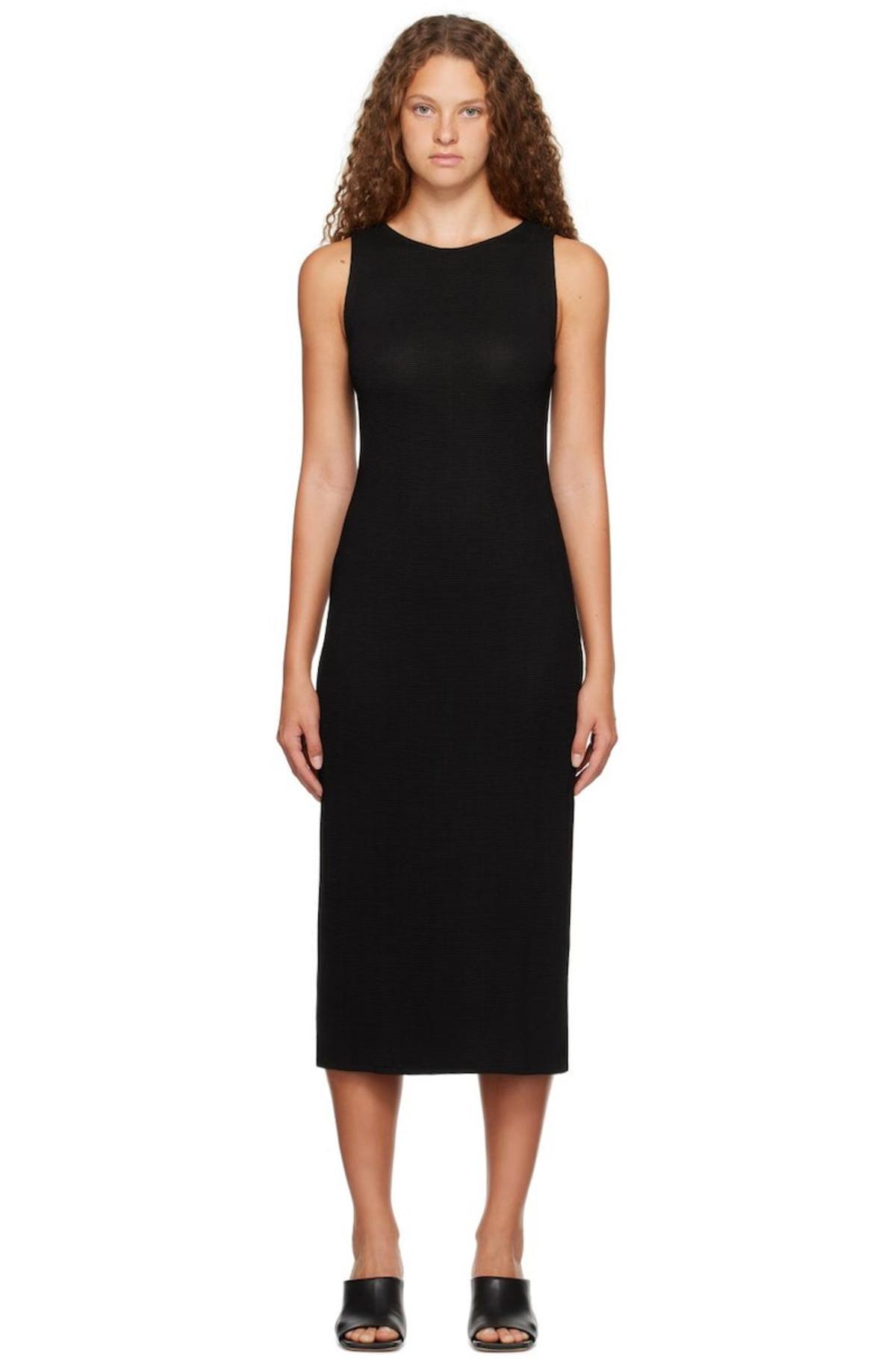Anine Bing Savannah Midi Dress - Black | Garmentory
