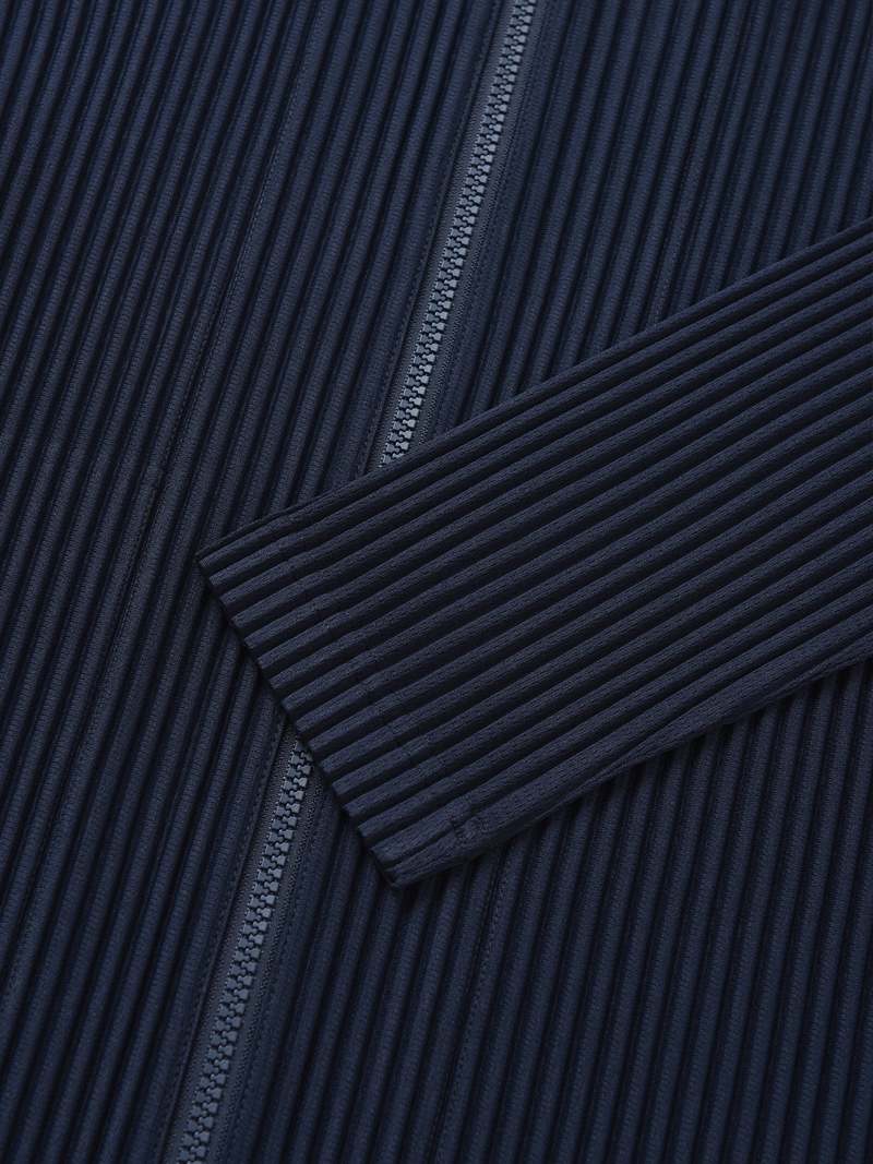 Homme Plisse Issey Miyake Basic Jacket - Navy | Garmentory