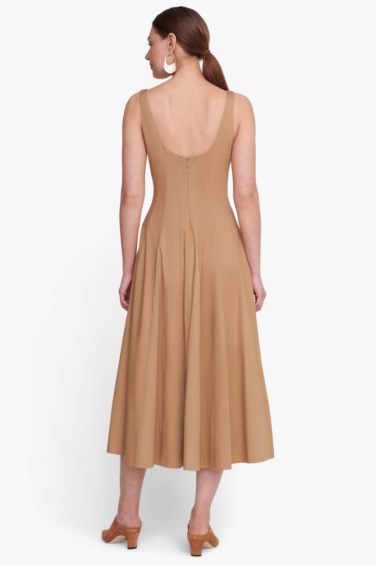 staud wells dress brown Staud Wells Dress Earth