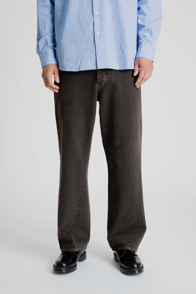 パンツ sunflower wide twist denim brown 28/32 Sunflower - Wide Twist Jeans in Vintage Brown – Stoy