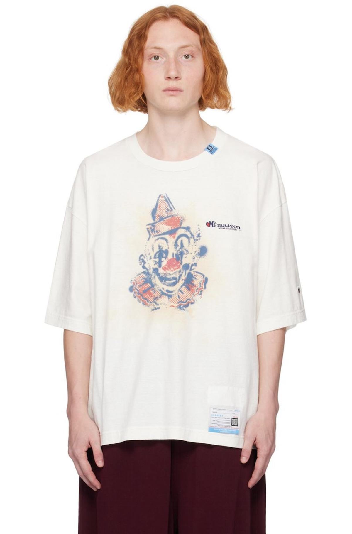 Mihara Yasuhiro Clown T-Shirt - White | Garmentory