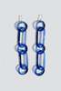 JANE D'ARENSBOURG Long Circle and Oval Chain Earrings - Cobalt - Thumbnail 1