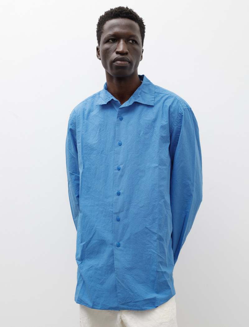 CASEY CASEY/Shirt blue シャツ　ブルー Casey Casey Mens Big Raccourcie Shirt - Azur | Garmentory