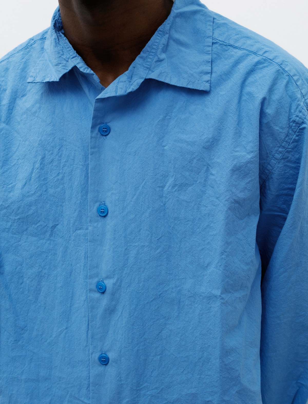 Casey Casey Mens Big Raccourcie Shirt - Azur | Garmentory