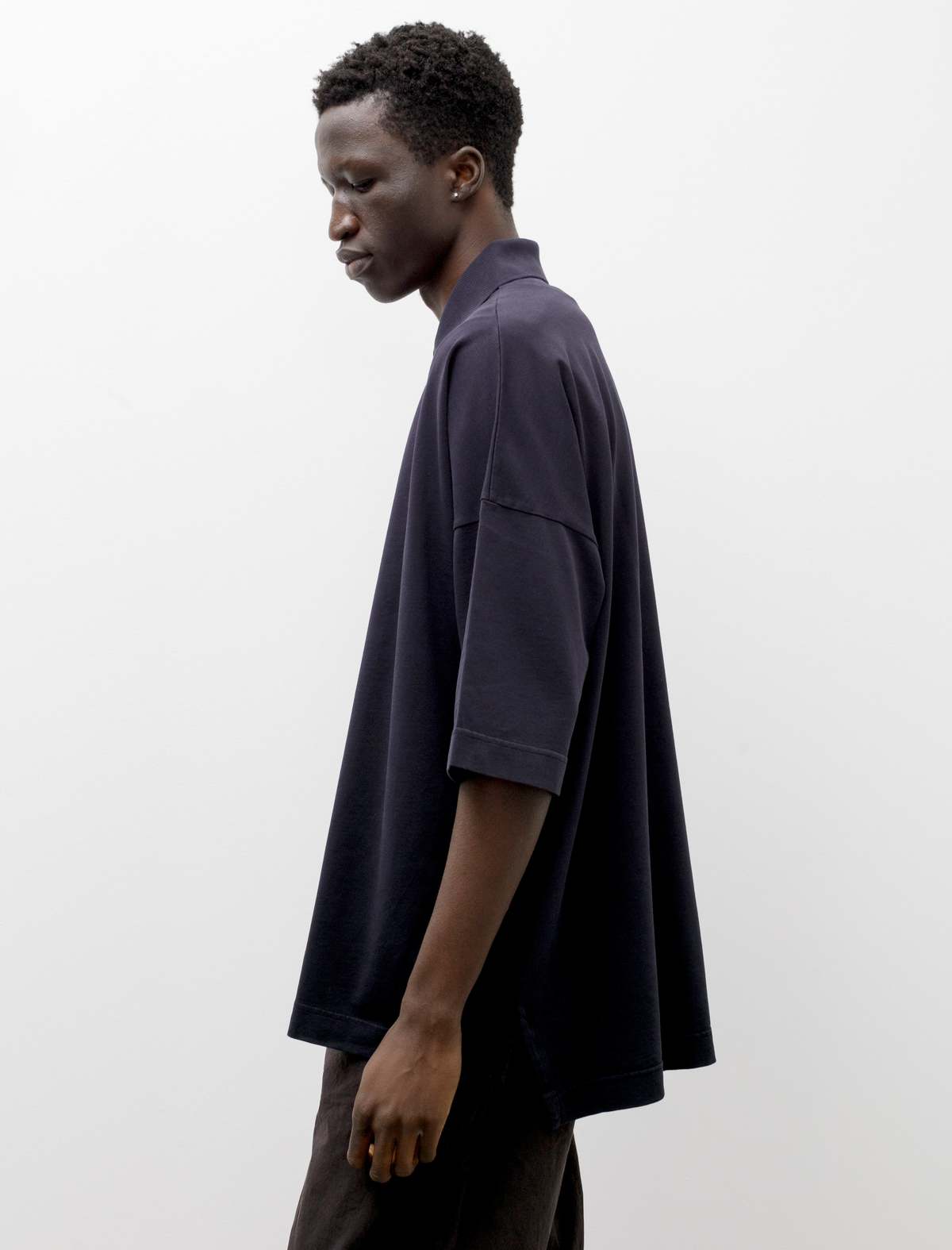 Casey Casey Mens Equerre Polo Heavy Jersey - Night | Garmentory