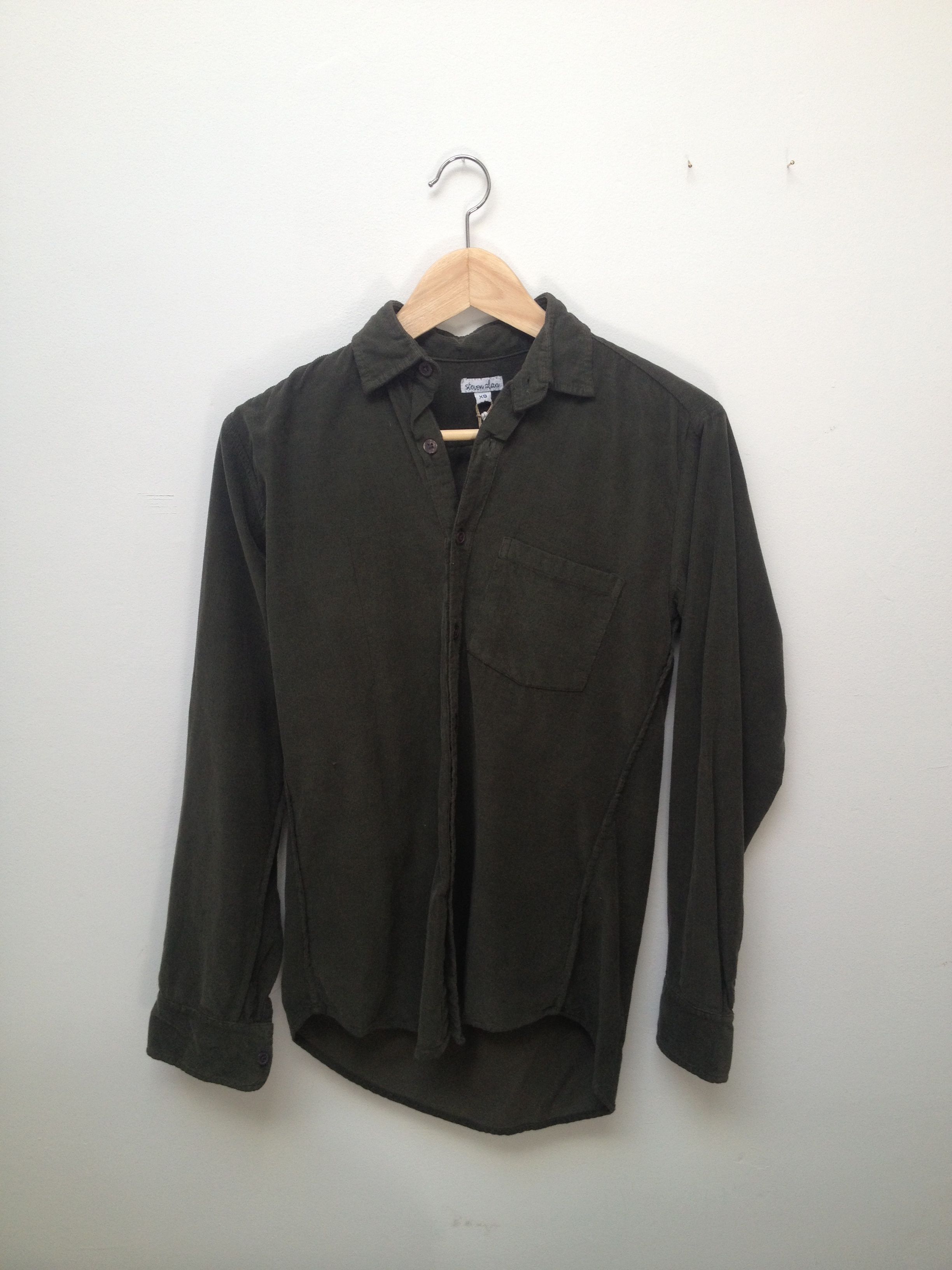 ＜Steven Alan＞ REVERSE SEAM BOLD SHIRT The Reverse Seam Shirt, Charcoal | Twill – Steven Alan