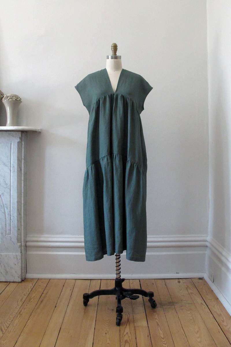 Ursa Minor Studio Gloria Linen Dress - Laurel