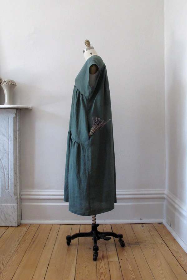 Ursa Minor Studio Gloria Linen Dress - Laurel