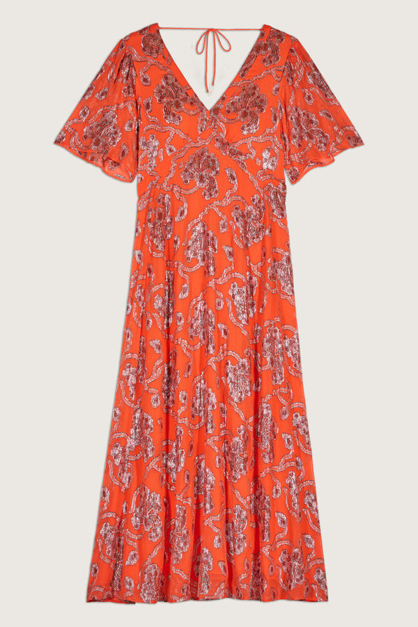 bash orange dress Ba&sh Gabriel Cut-out Dress in Orange