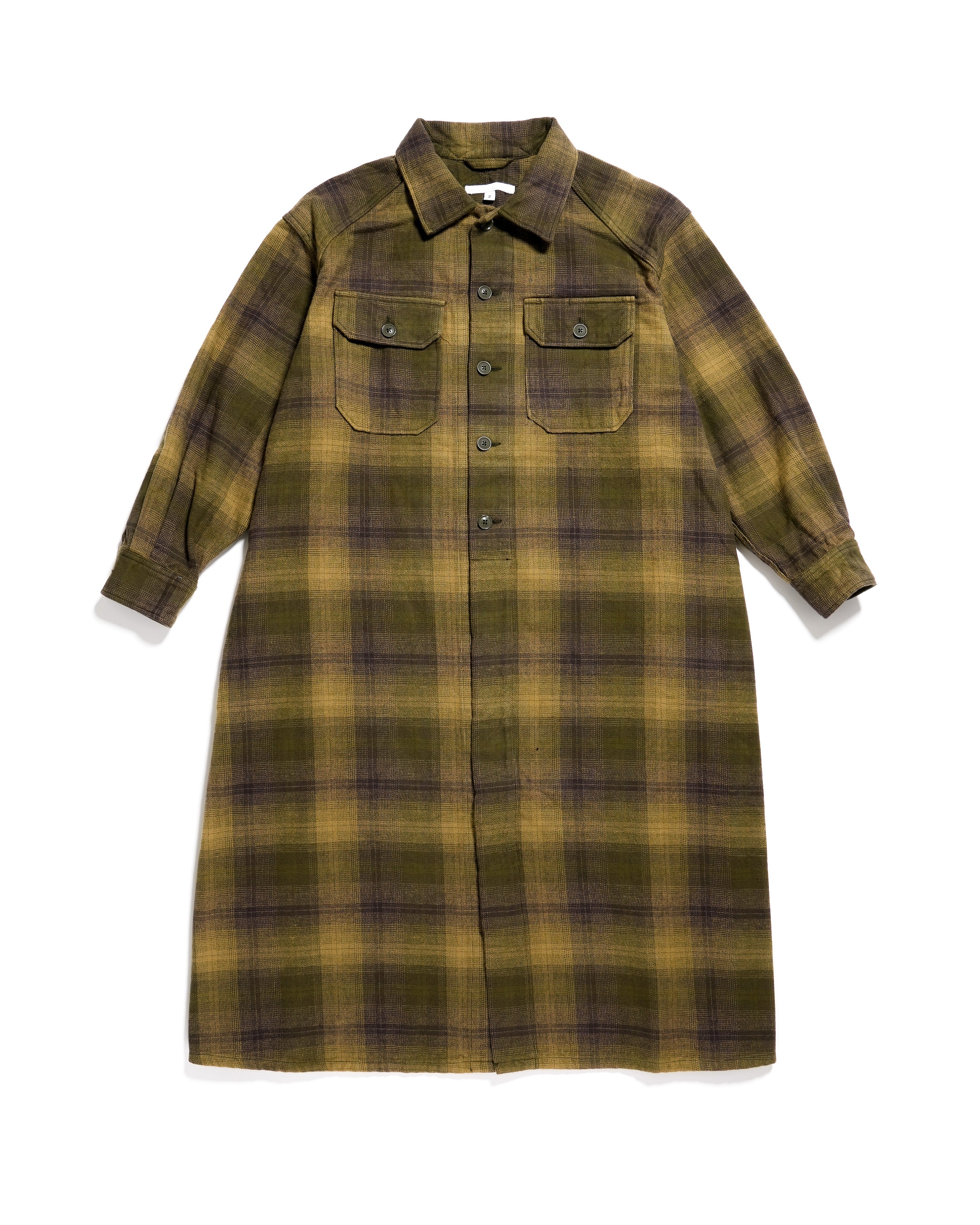 BLANK M51 Dress - Olive Check Flannel | Garmentory