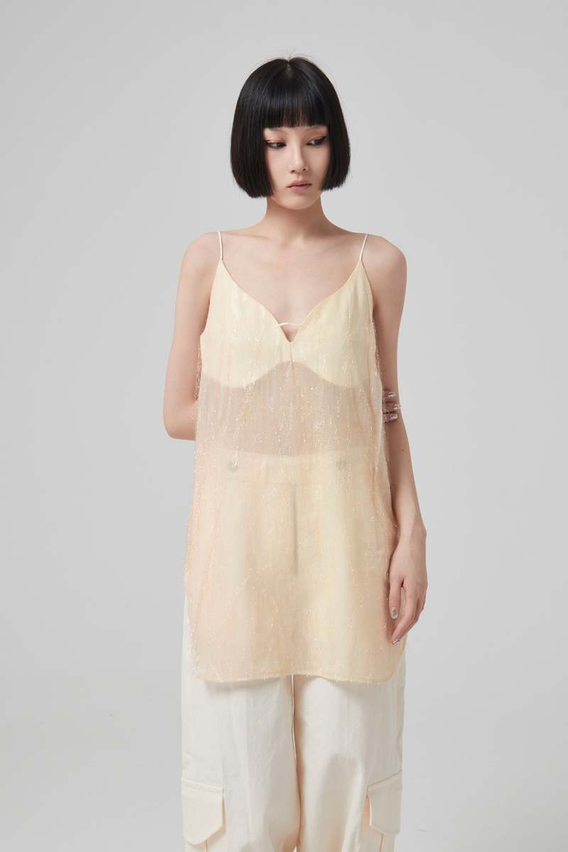 MAME KUROGOUCHI WILDFLOWER FILM JACQUARD OMBRE DYED CAMISOLE