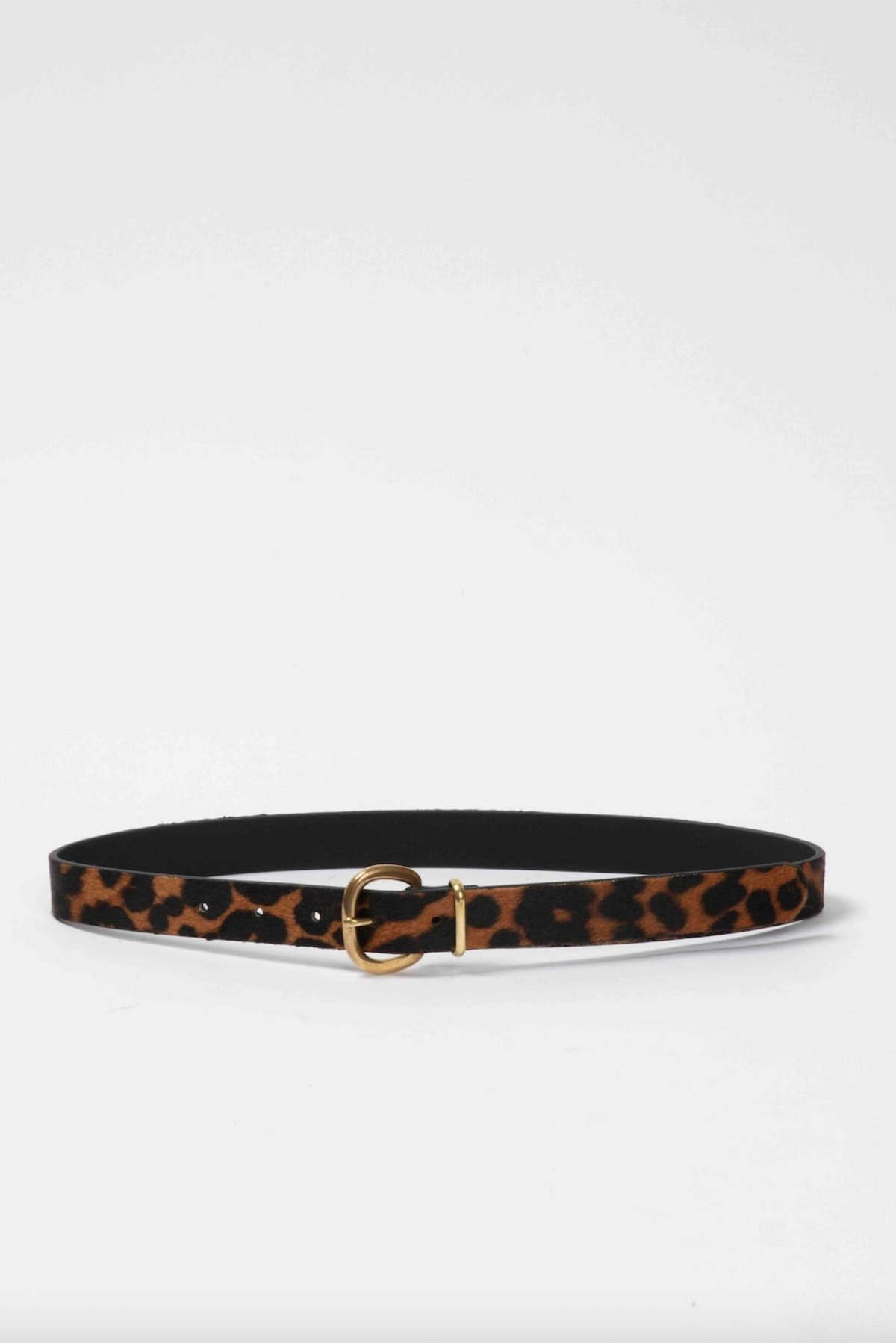 Rachel Comey Thin Printed Hair Calf Estate Belt - Leopard 