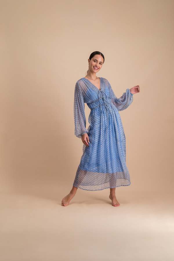 beautiful dark blue dress Elegant Sydney Navy Maxi Dress main image 1