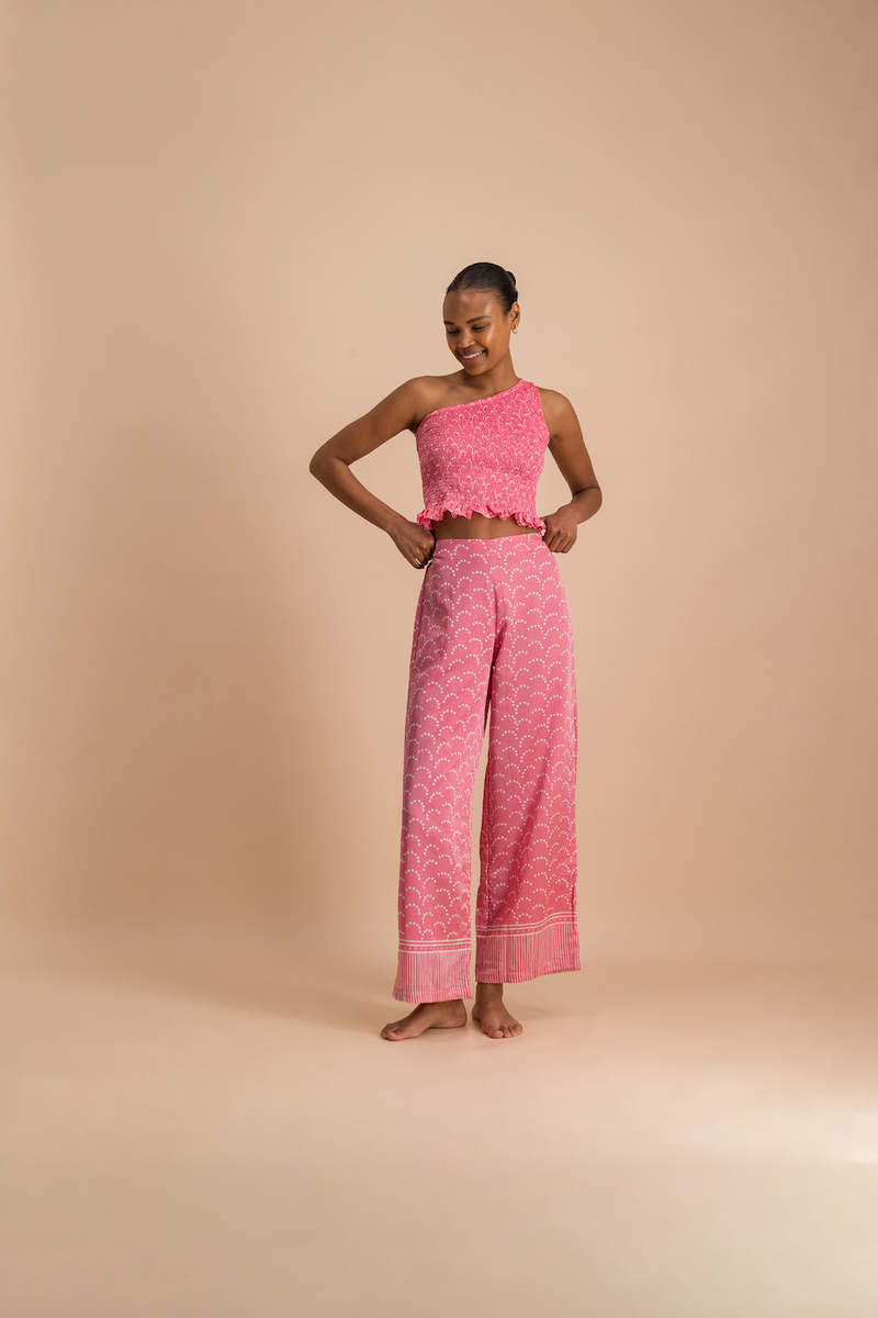 Cloe Cassandro Fashion Coco Trousers - Bubble Gum Dot