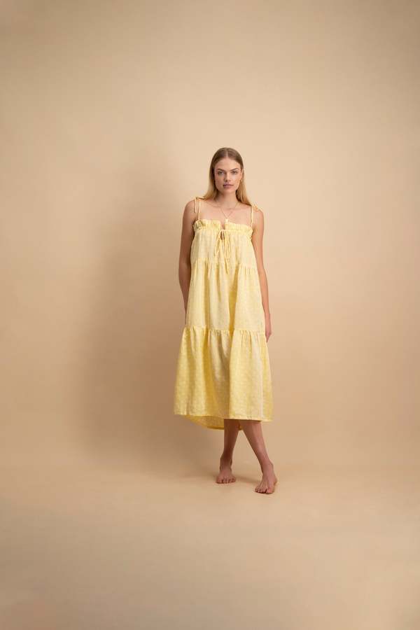 knee length dresses for ladies Flatter Me Full Size Ribbed Front Tie Midi Dress in Pastel Blue